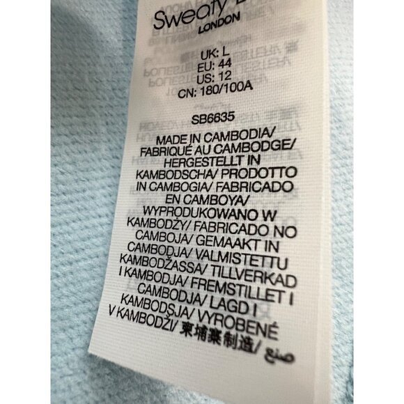 NWTD SWEATY BETTY Size 12 Sprinter Run Hoodie ALPINE BLUE MSRP $118 - Picture 10 of 16